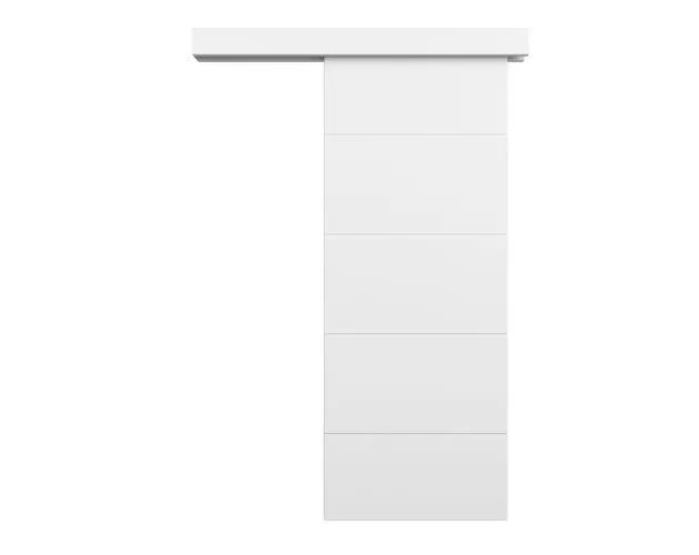 Kit puerta corredera lacada Lor blanca 72,5cm Geom