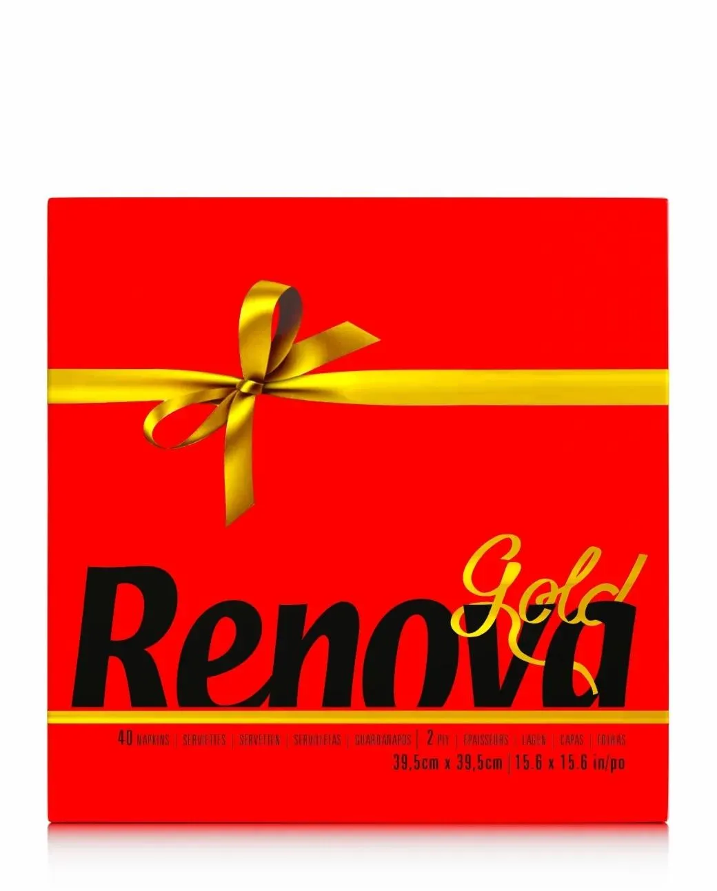 SERVILLETAS GOLD ROJA 40UDS 2C
