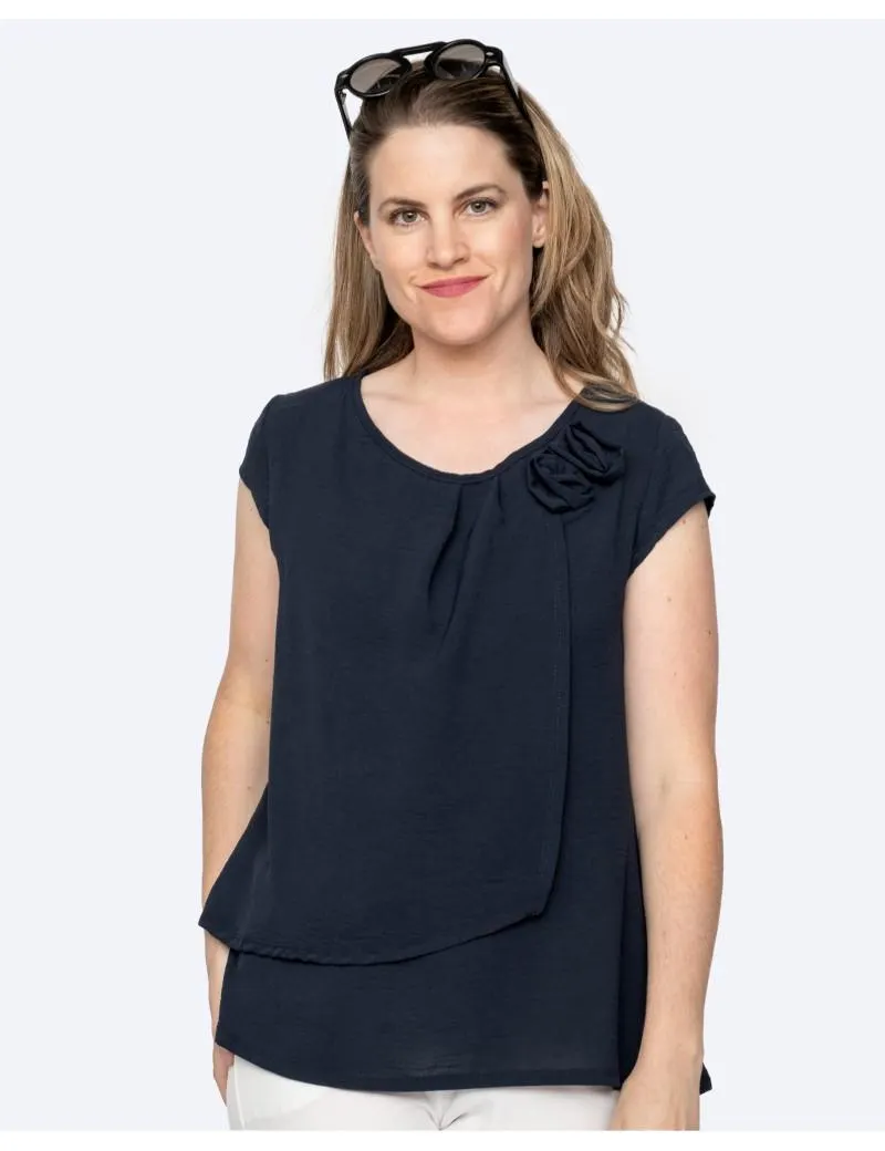 Blusa Crep Capa Dos Flores