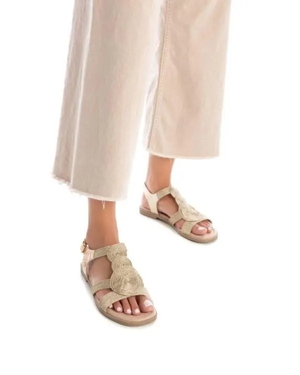 Sandalias Abiertas Mujer Oro 142589