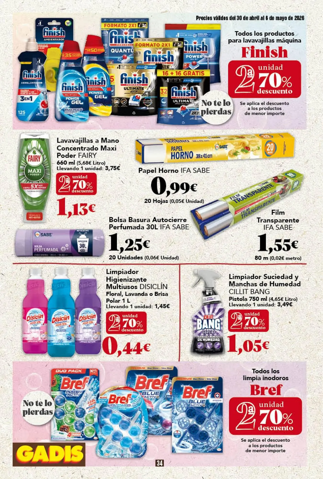 Catálogo de Folleto Gadis 30 de abril al 6 de mayo 2026 - Página 34