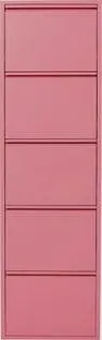 Zapatero de acero rosa 5 compartimentos 50x173 cm