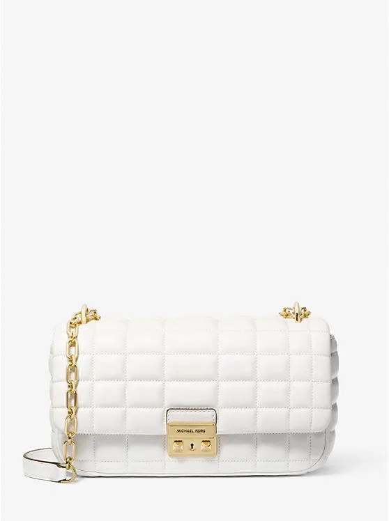 Bolso de hombro Tribeca grande de piel acolchada