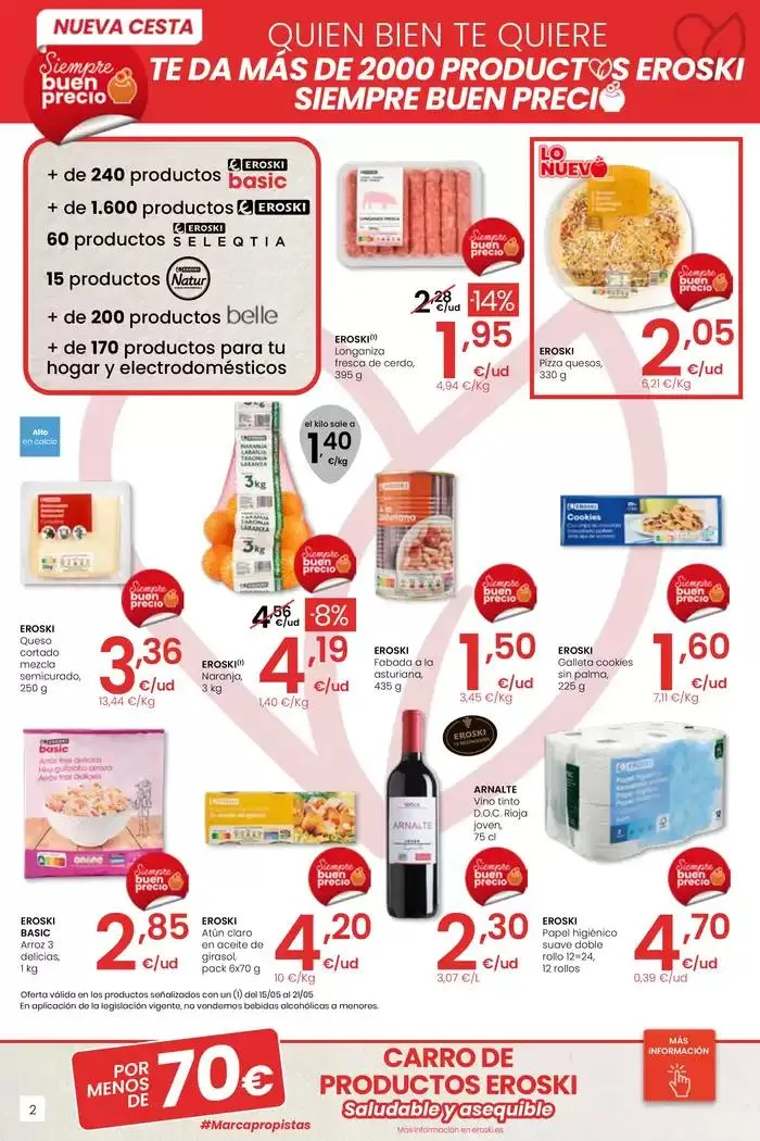Catálogo de SUMA AHORRO SUPERMERCADOS EROSKI 15 de mayo al 27 de mayo 2025 - Página 2