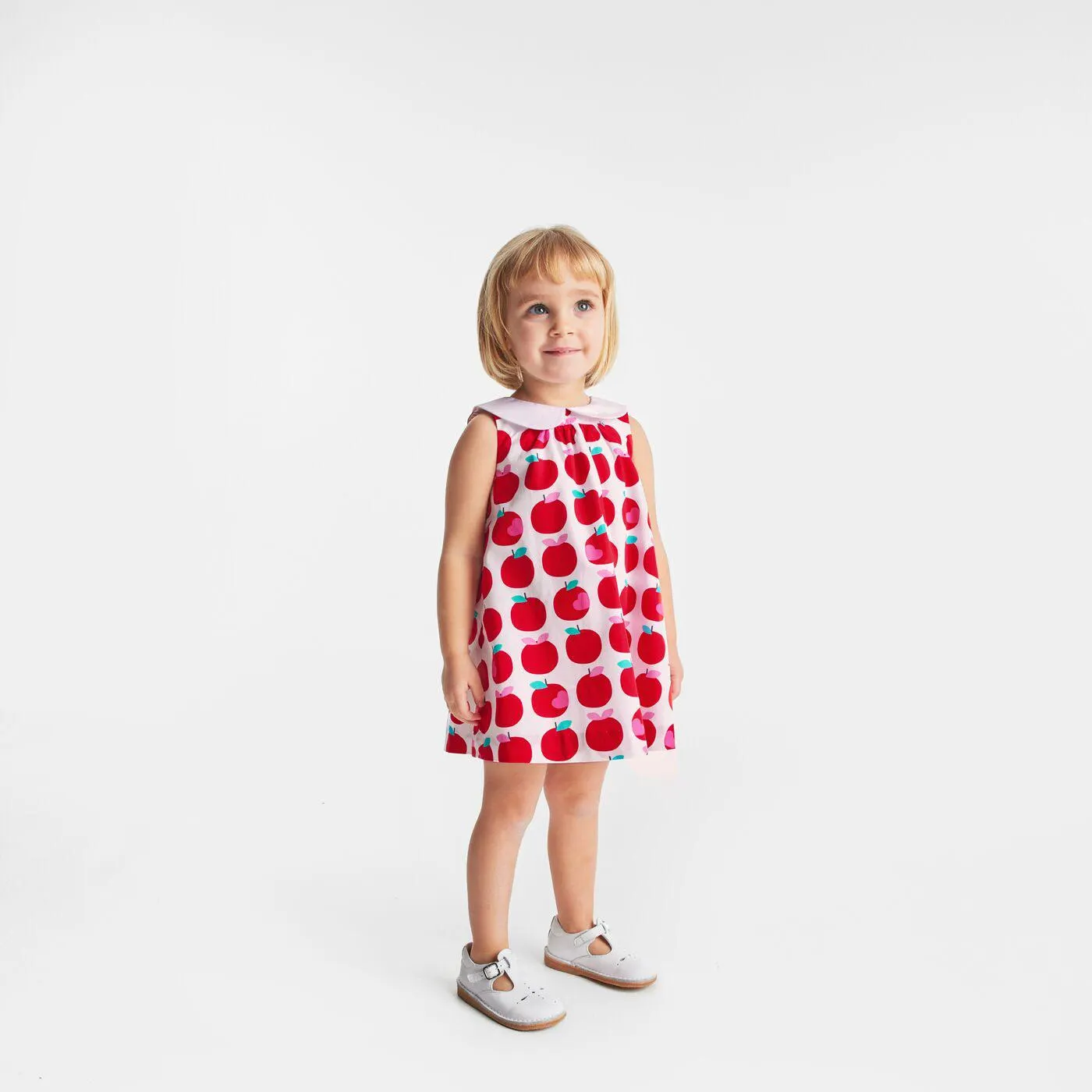 Vestido para bebé niña estampado manzana