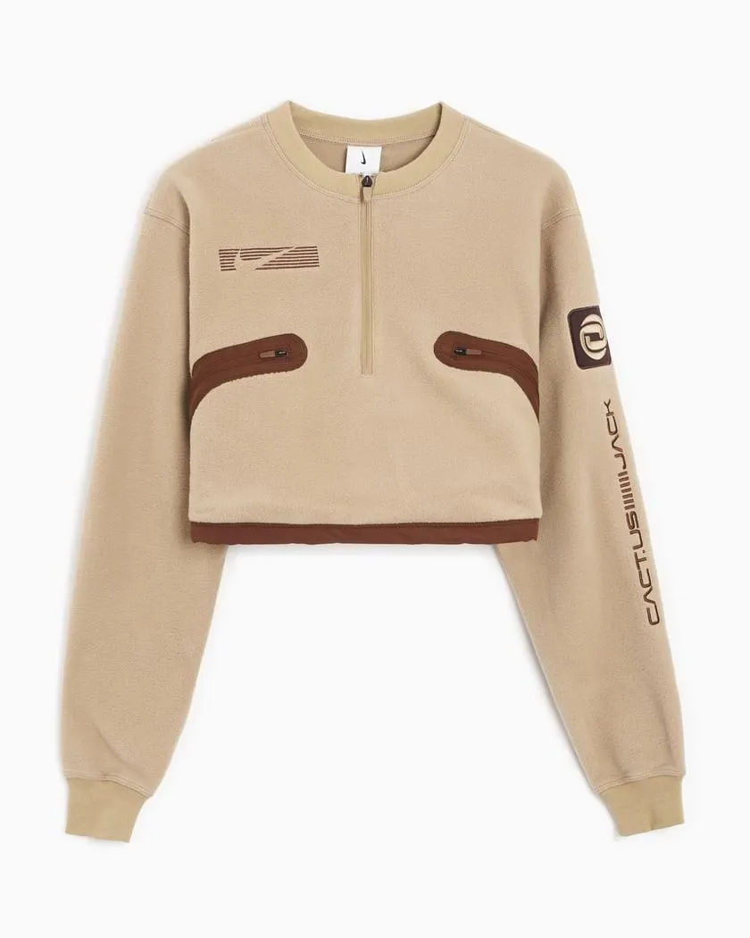 Nike x Travis Scott NRG Women's Pullover Cropped Fleece Jacket