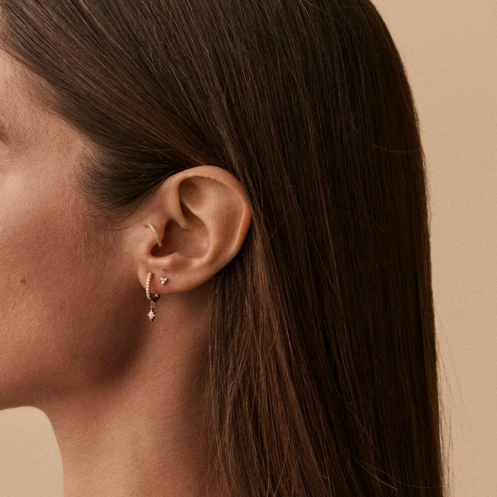 Piercing criolla MIX & MATCH - Cristal / Dorado