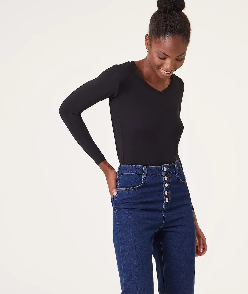 Camiseta manga larga, tejido termorregulador