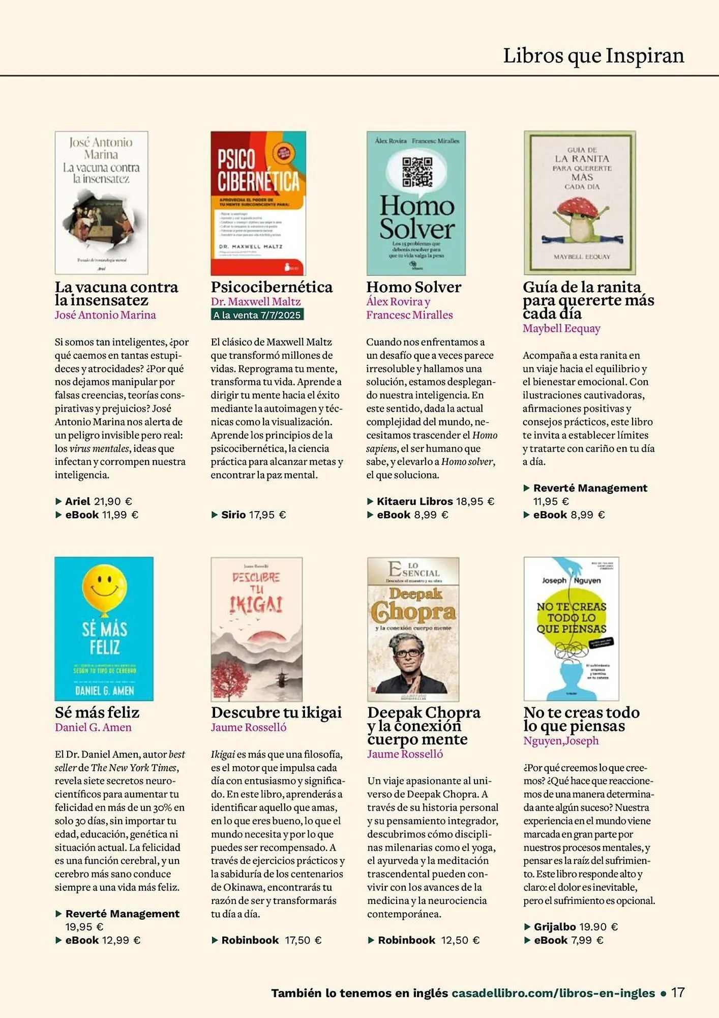 Catálogo de Folleto Casa del Libro 7 de julio al 31 de julio 2025 - Página 17