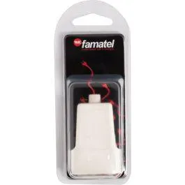 Base movil electricidad 10a-250v 60x147x50 policarbonato blanco famatel 20021