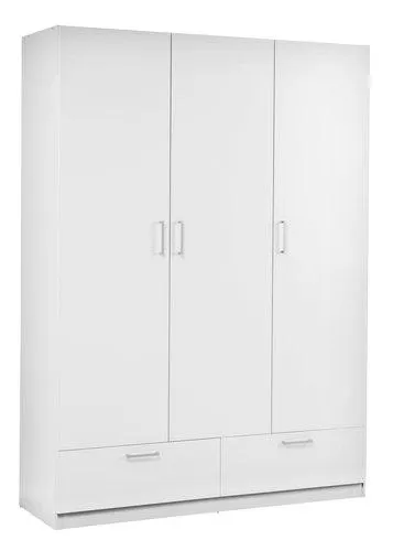 Armario ELLESTED 144x200 3 puertas 2 cajones blanco