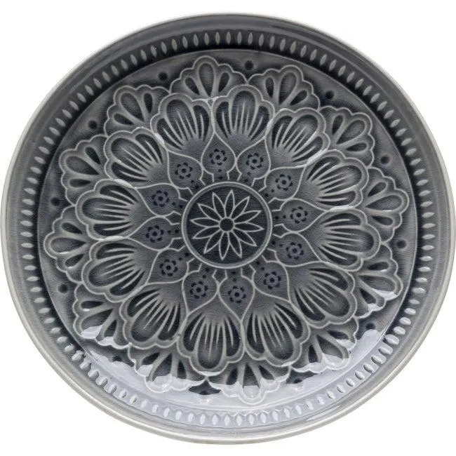 Plato Sicilia Mandala gris Ø27cm