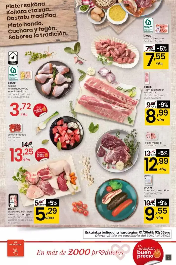 Catálogo de 2000 produktu baino gehiago, BETI PREZIO ONEAN EROSKI CENTER 30 de enero al 11 de febrero 2025 - Página 9