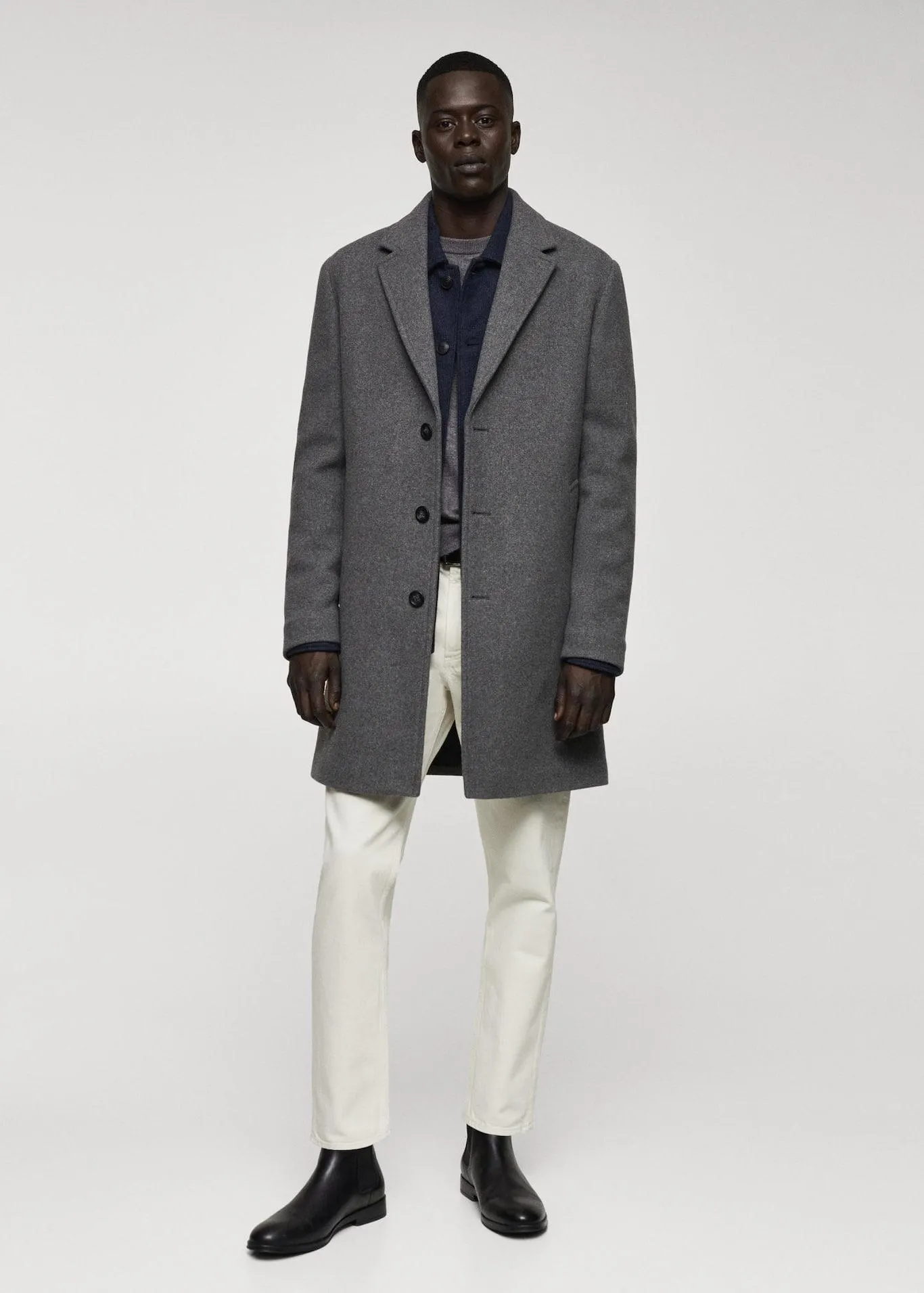 Sobretudo leve de lã reciclada