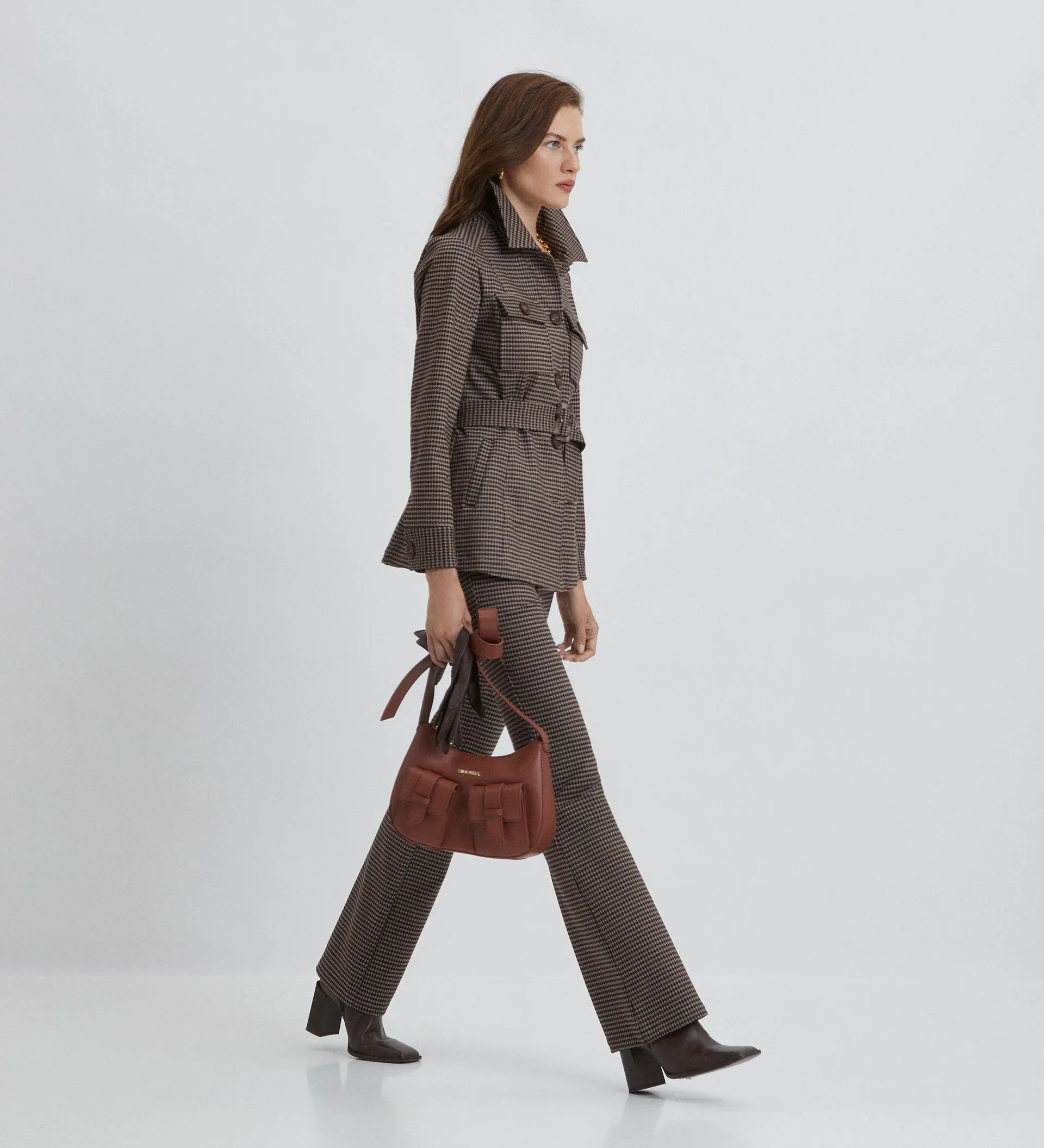 Chaqueta punto estampado sahariana