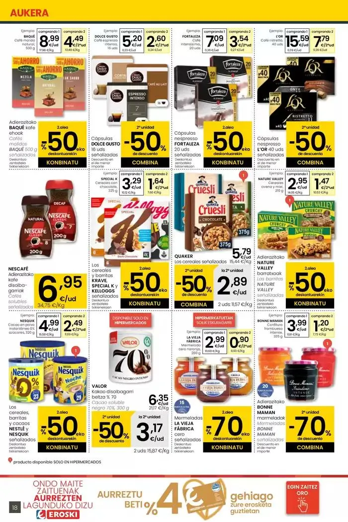 Catálogo de AUKERA OFERTA HIPERMERKATUAK EROSKI 2 de mayo al 13 de mayo 2025 - Página 18