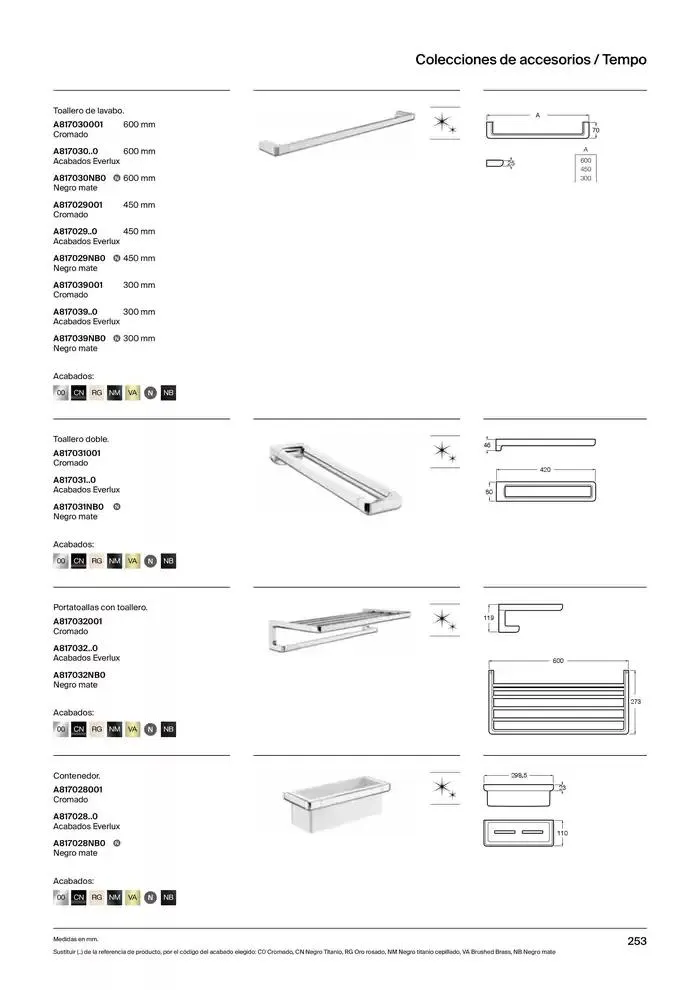 Catálogo de Colecciones de Baño, Muebles y Accesorios 9 de enero al 31 de diciembre 2025 - Página 255