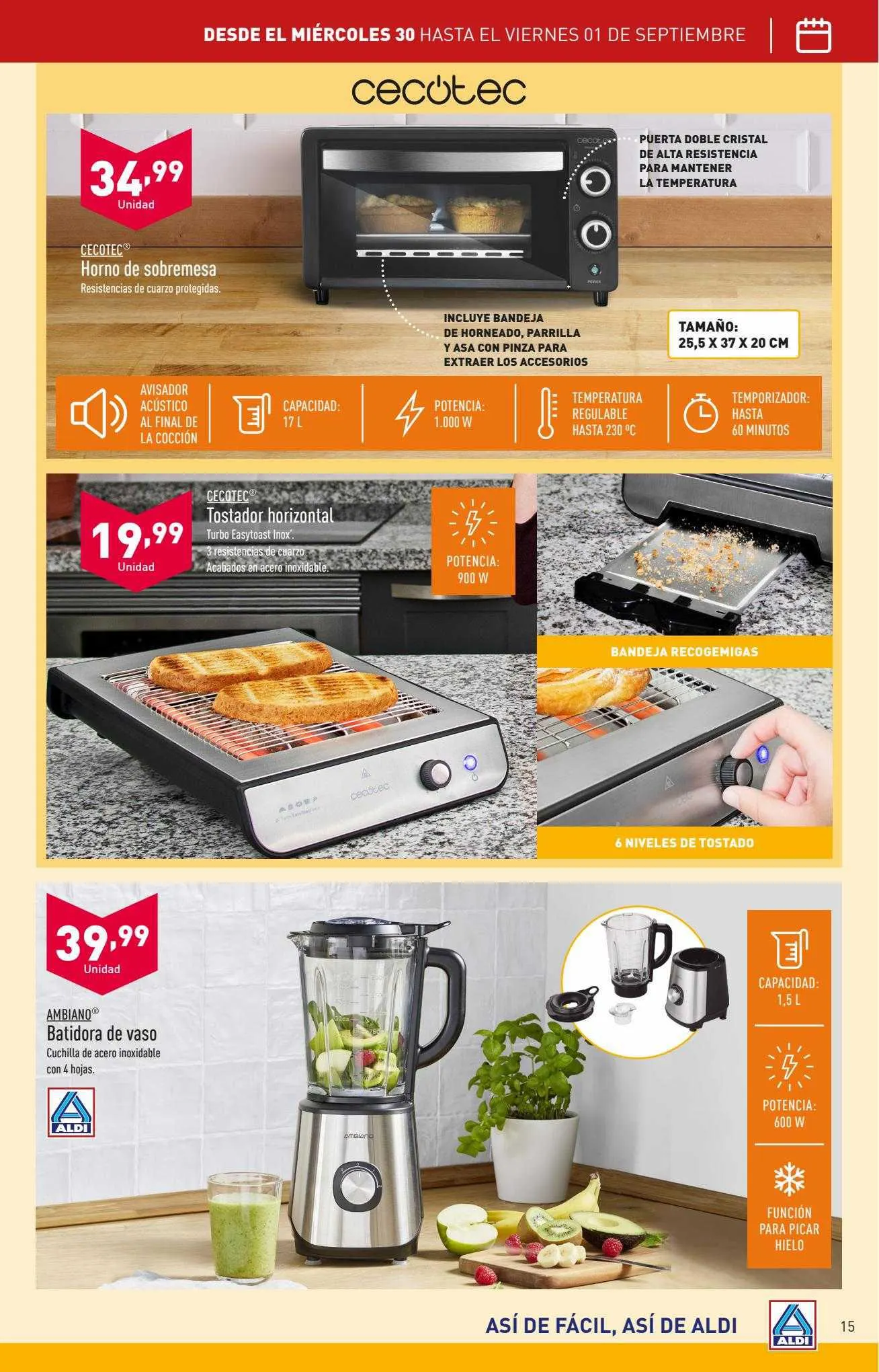 Catálogo de ALDI Folleto 28 de agosto al 3 de septiembre 2023 - Página 15