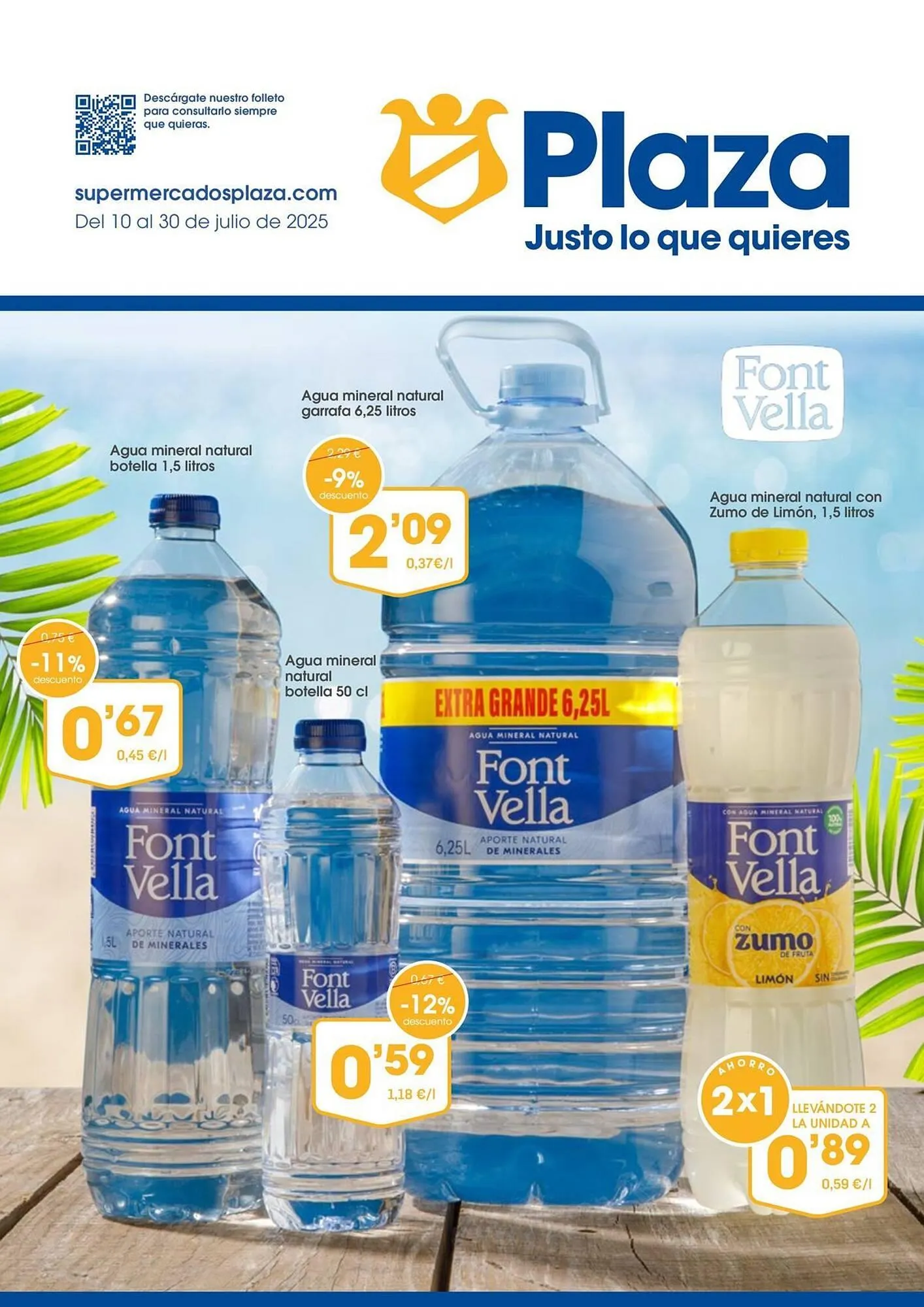 Catálogo de Folleto Supermercados Plaza 11 de julio al 30 de julio 2025 - Página 1
