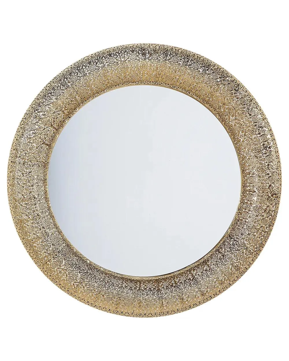 Espejo CHANNAY 80 cm 80 cm Metal Dorado