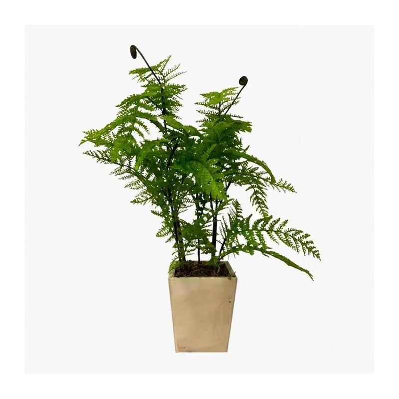 PLANTA ARTIFICIAL 50CM CON MACETA DE MADERA