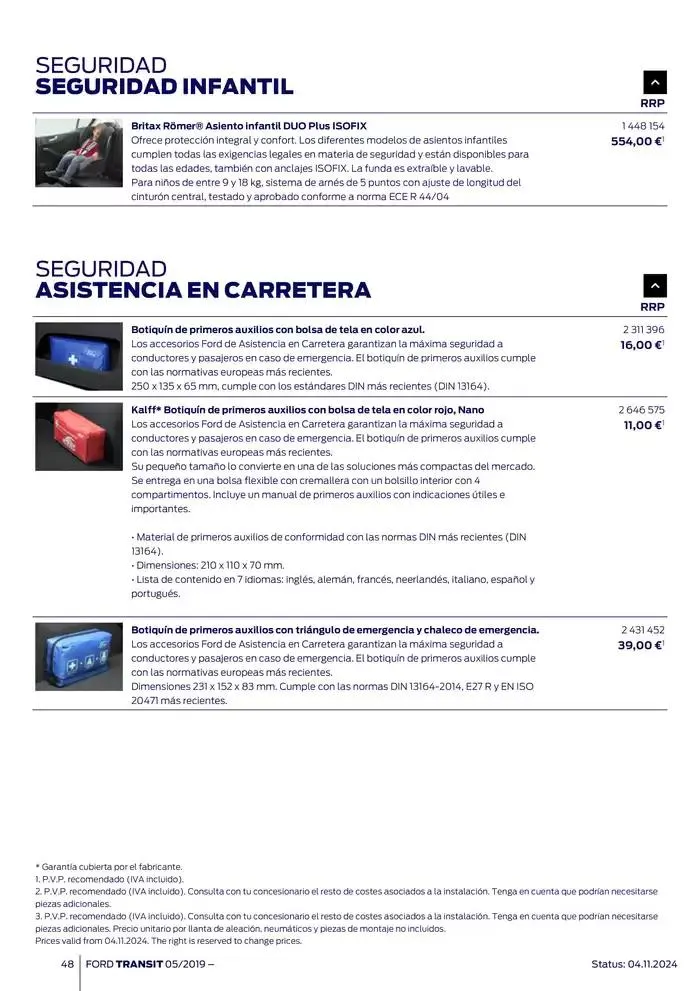 Catálogo de Ford de accesorios Transit Van 13 de noviembre al 13 de noviembre 2025 - Página 48