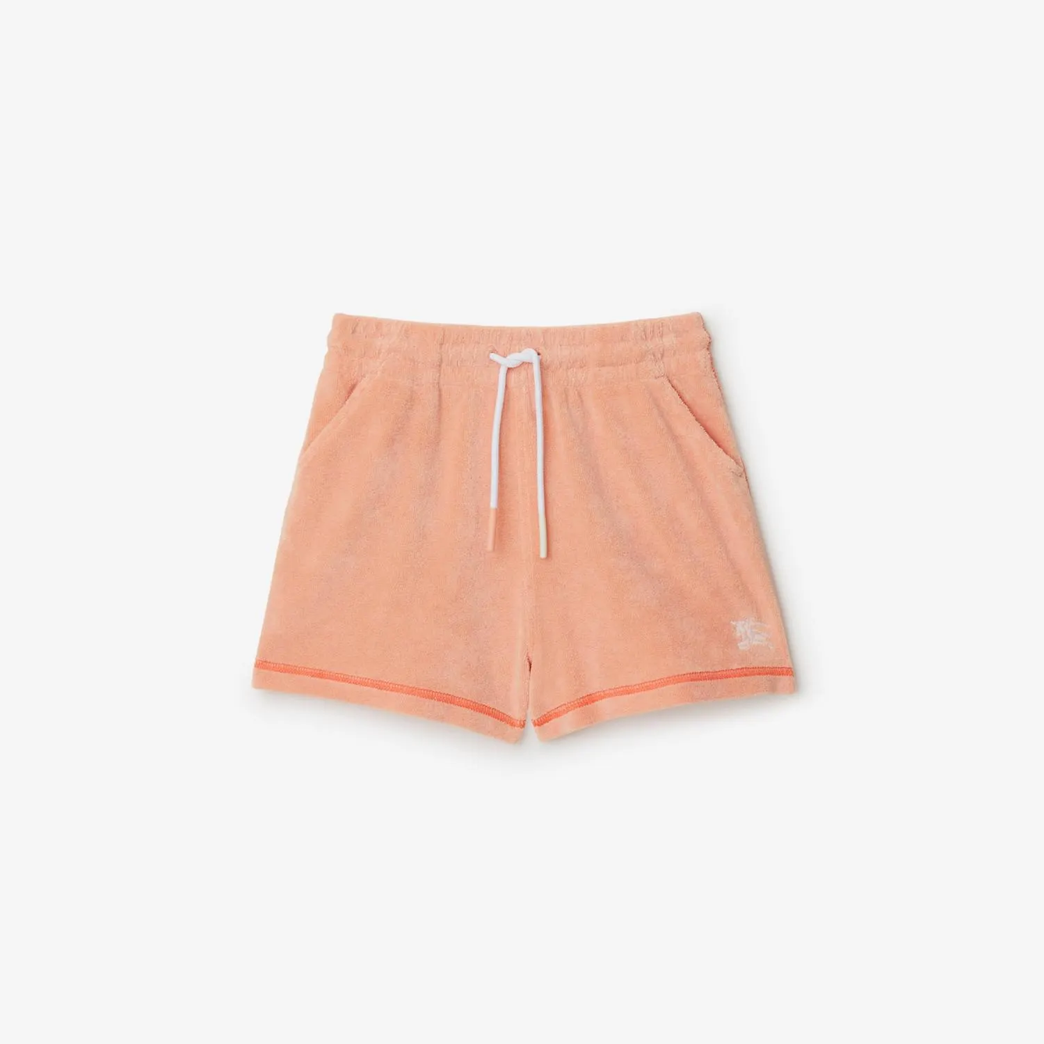 Pantalones cortos en felpa rizada de mezcla de algodón