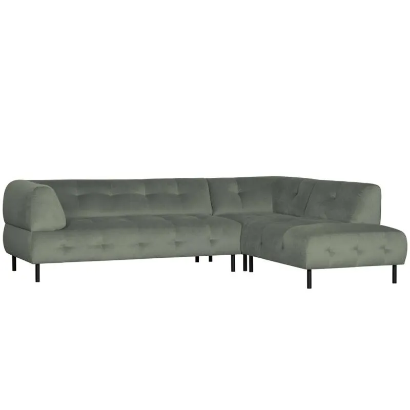 Sofá esquinero LLoyd de Terciopelo Verde Agua