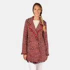 Abrigo de mujer de tweed de doble botonadura