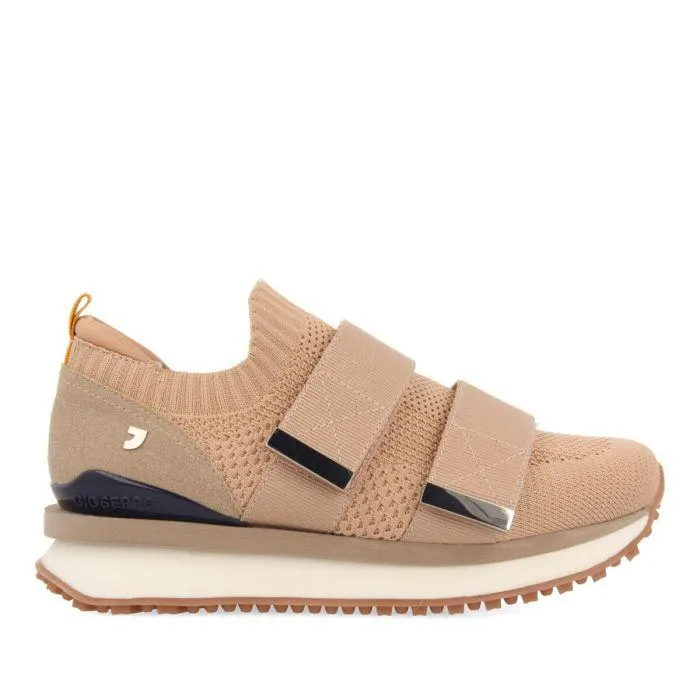 Nospelt women's pink sock-style sneakers with adjustable straps