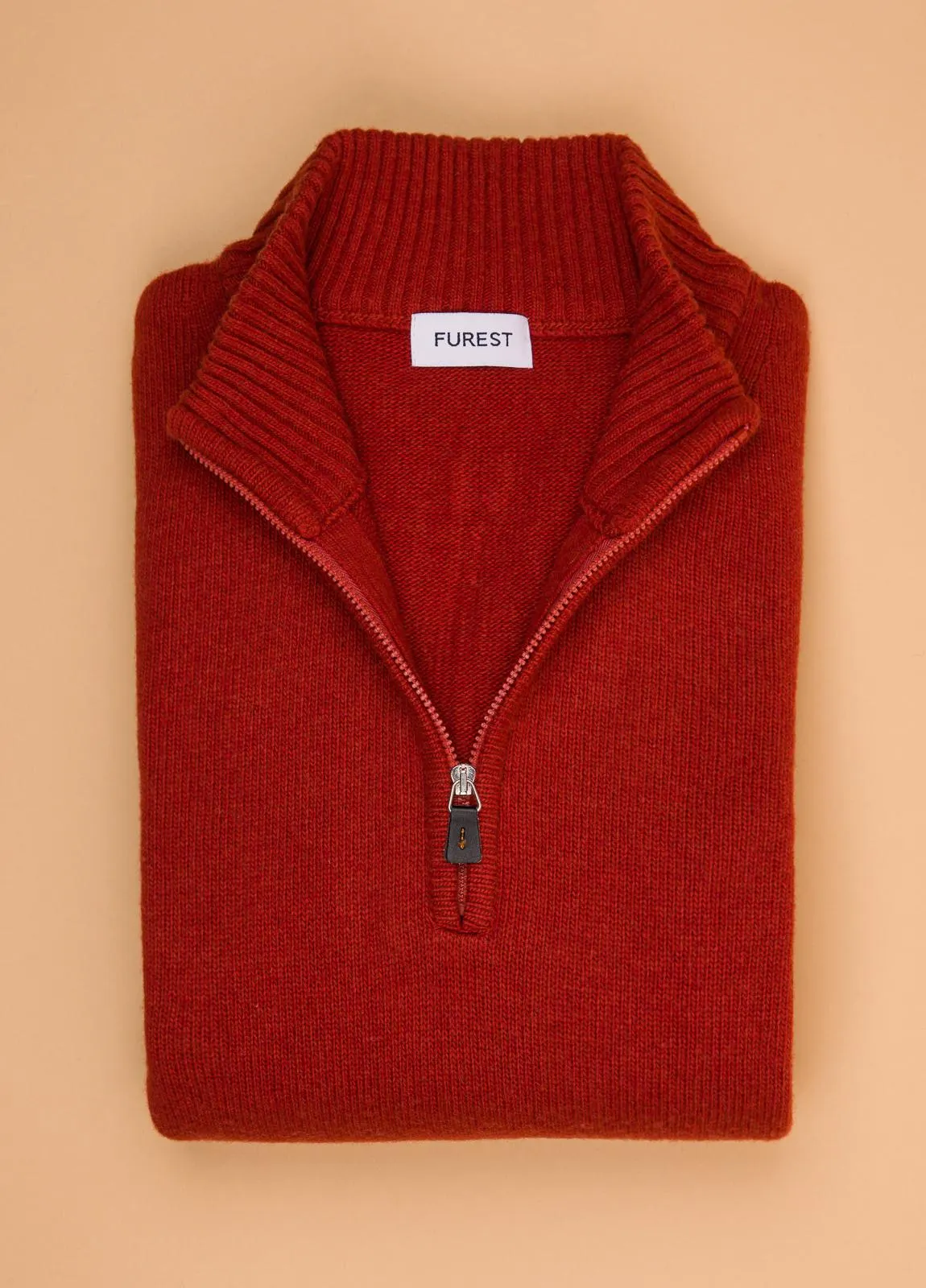 Jersey FUREST COLECCIÓN cuello zip color caldera