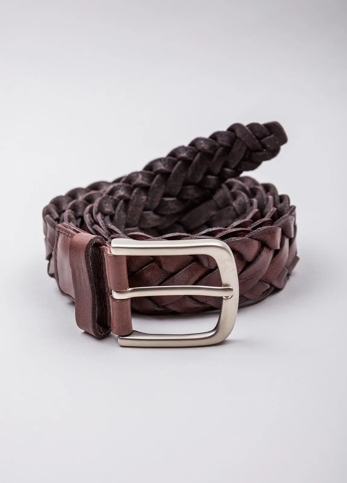 Cinturón sport FUREST COLECCIÓN trenzado marrón