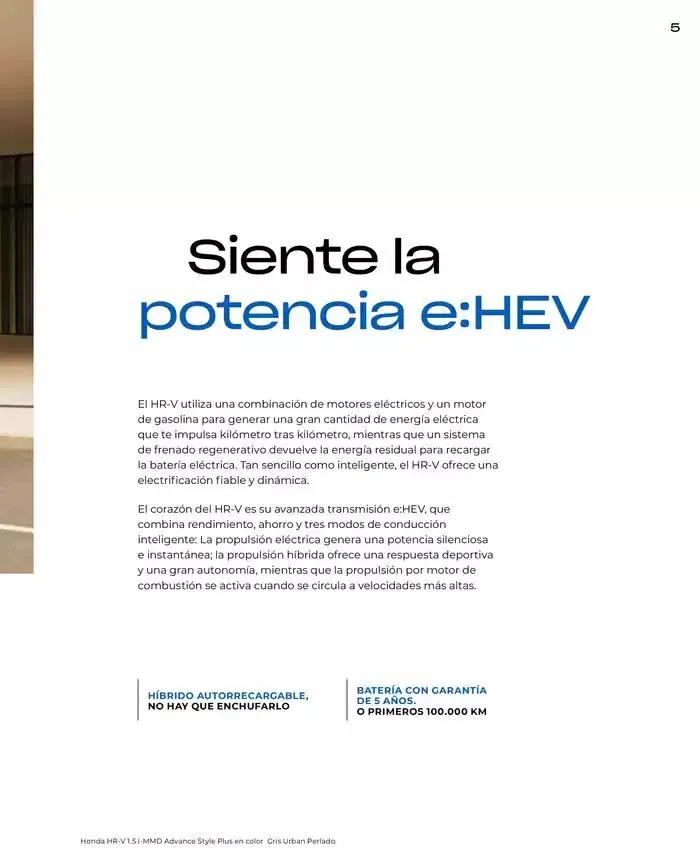 Catálogo de Catálogo HR-V e:HEV 6 de marzo al 30 de junio 2025 - Página 5
