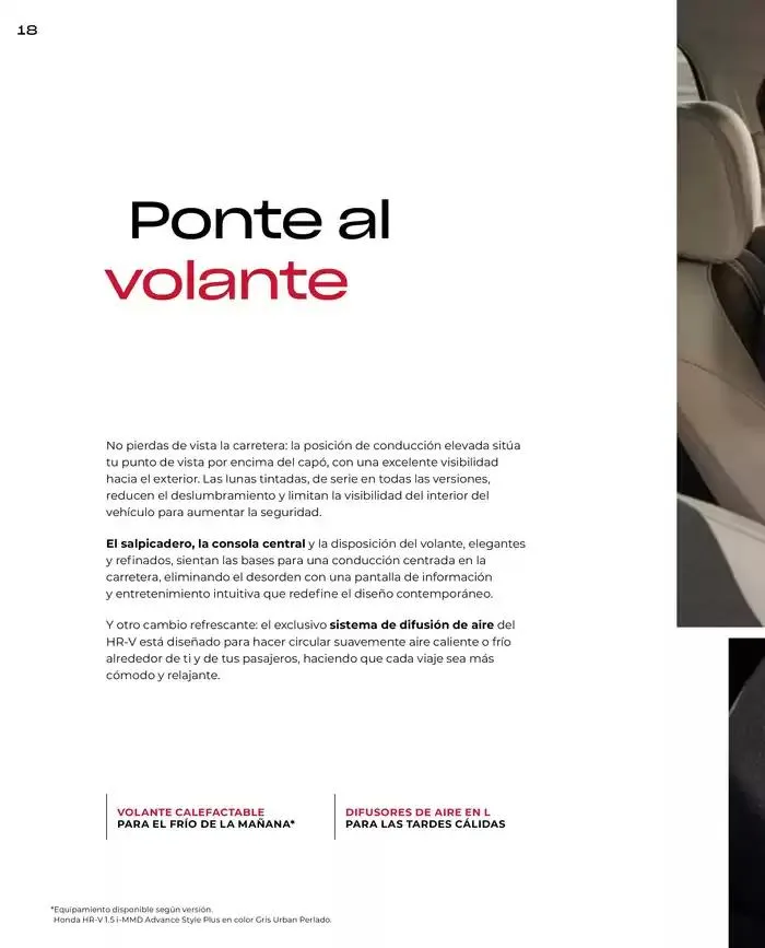 Catálogo de Catálogo HR-V e:HEV 6 de marzo al 30 de junio 2025 - Página 18