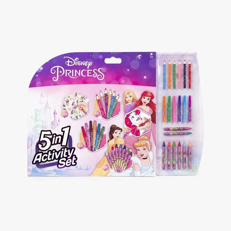 SET PARA COLOREAR 5 EN 1 PRINCESAS