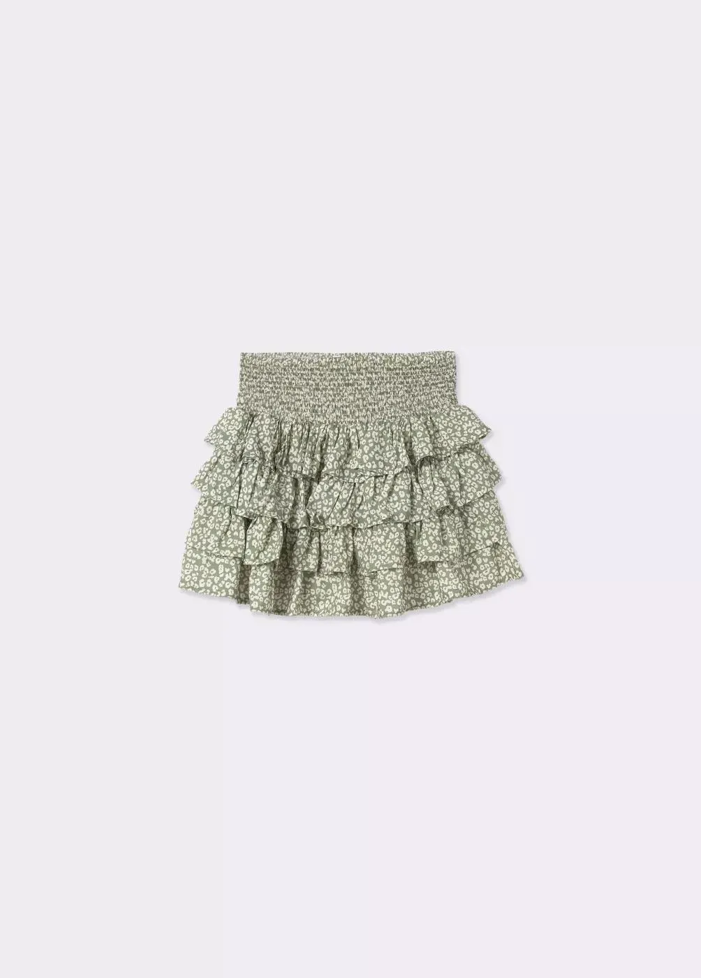 Falda volantes estampada animal print