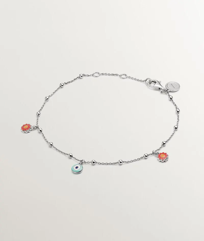 Silver bracelet with multicolor enamel from the RUSH Collection