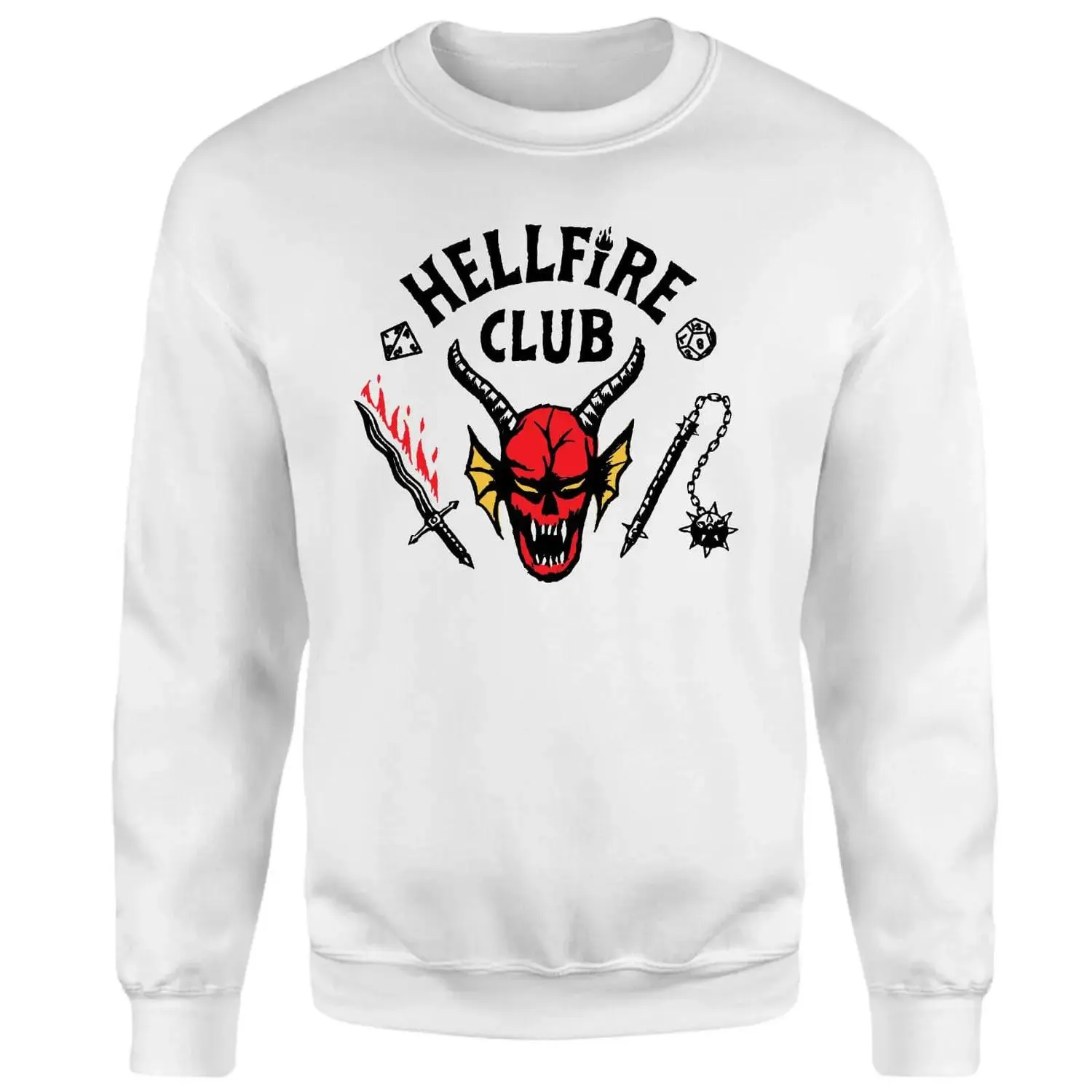 Sudadera Hellfire Club de Stranger Things - Blanco