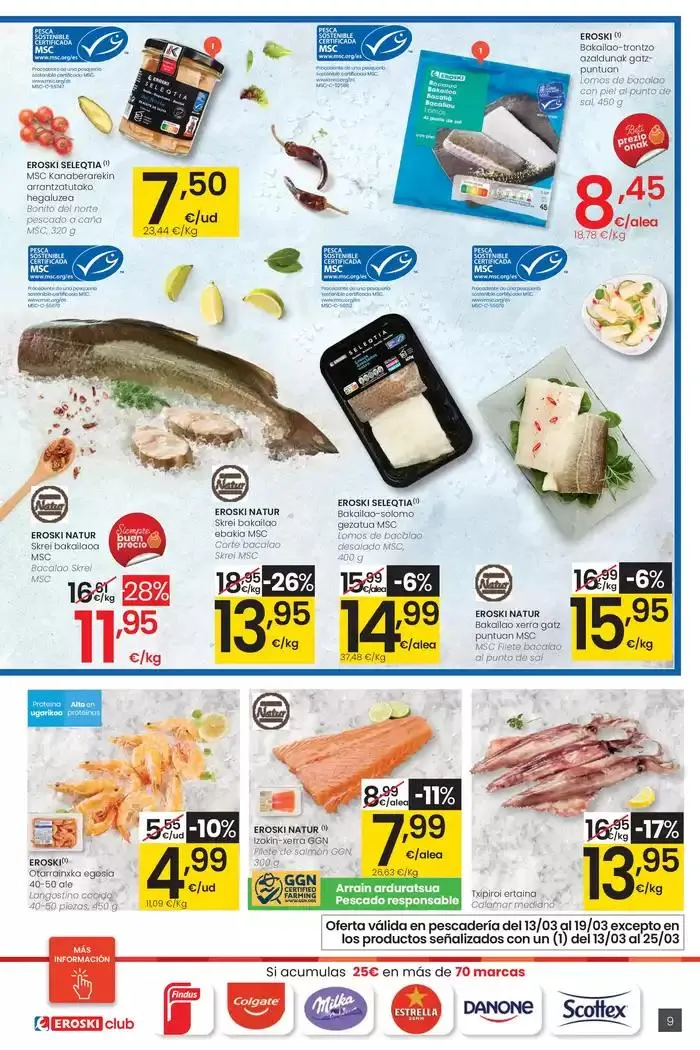 Catálogo de Prezio merkeagoa HIPERMERKATUAK EROSKI 13 de marzo al 26 de marzo 2025 - Página 9
