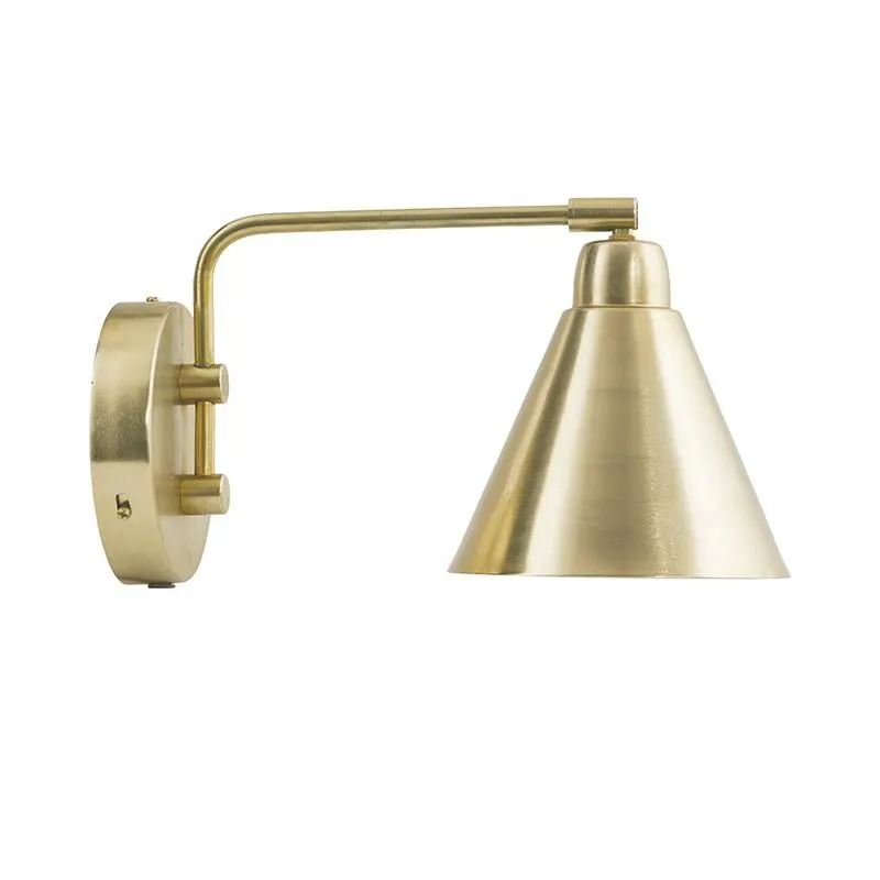 Game wall lamp, brass