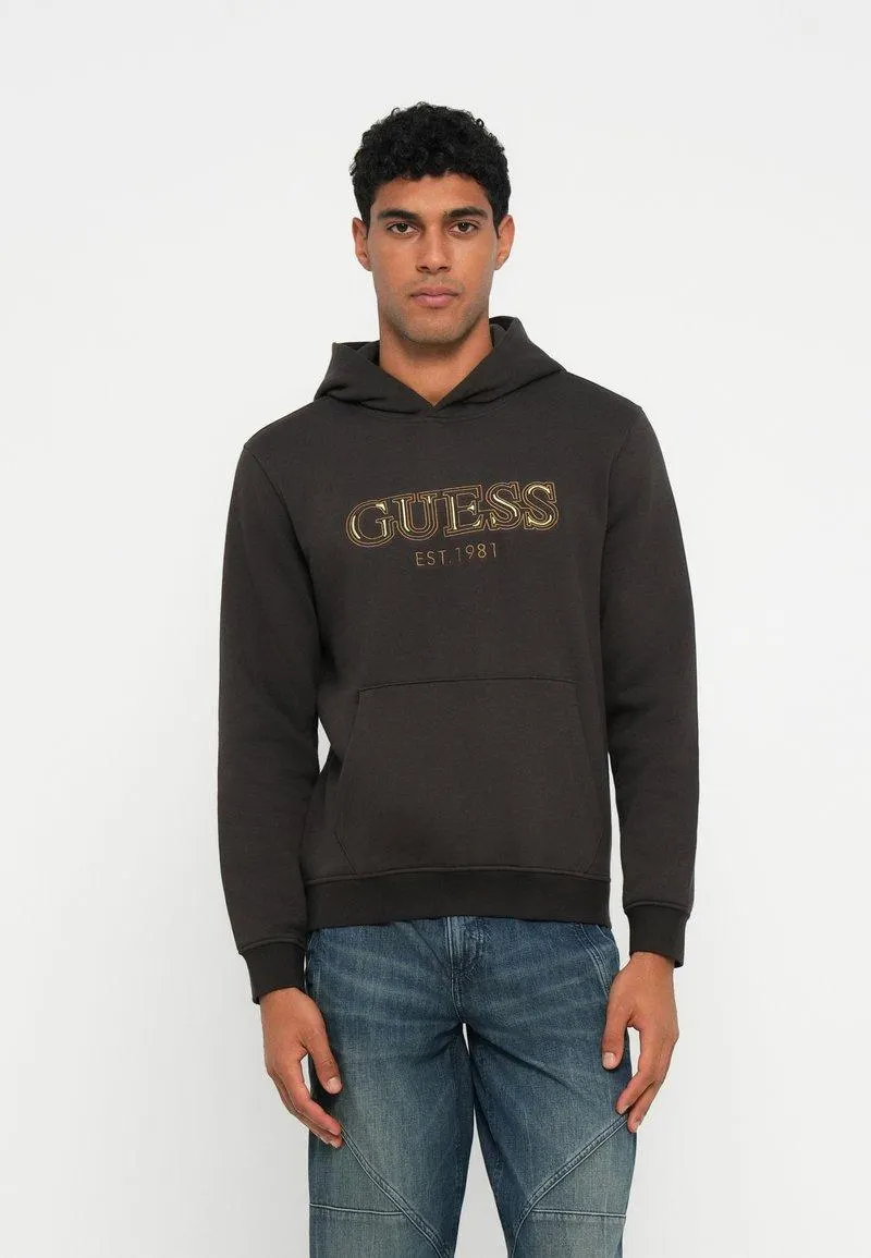 HOODED BASIC - Jersey con capucha - bark brown