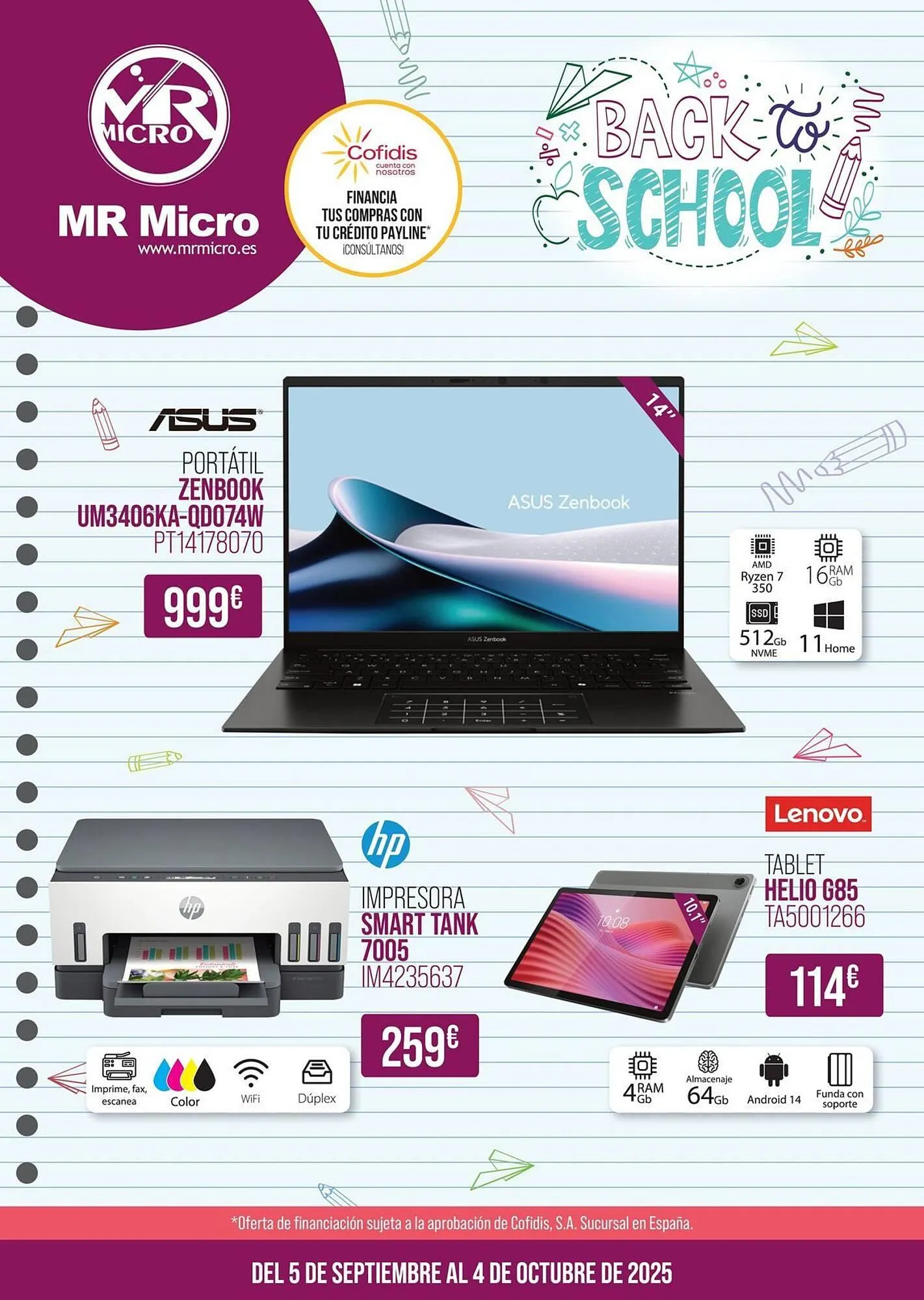 Catálogo de Folleto MR Micro 5 de septiembre al 4 de octubre 2025 - Página 1
