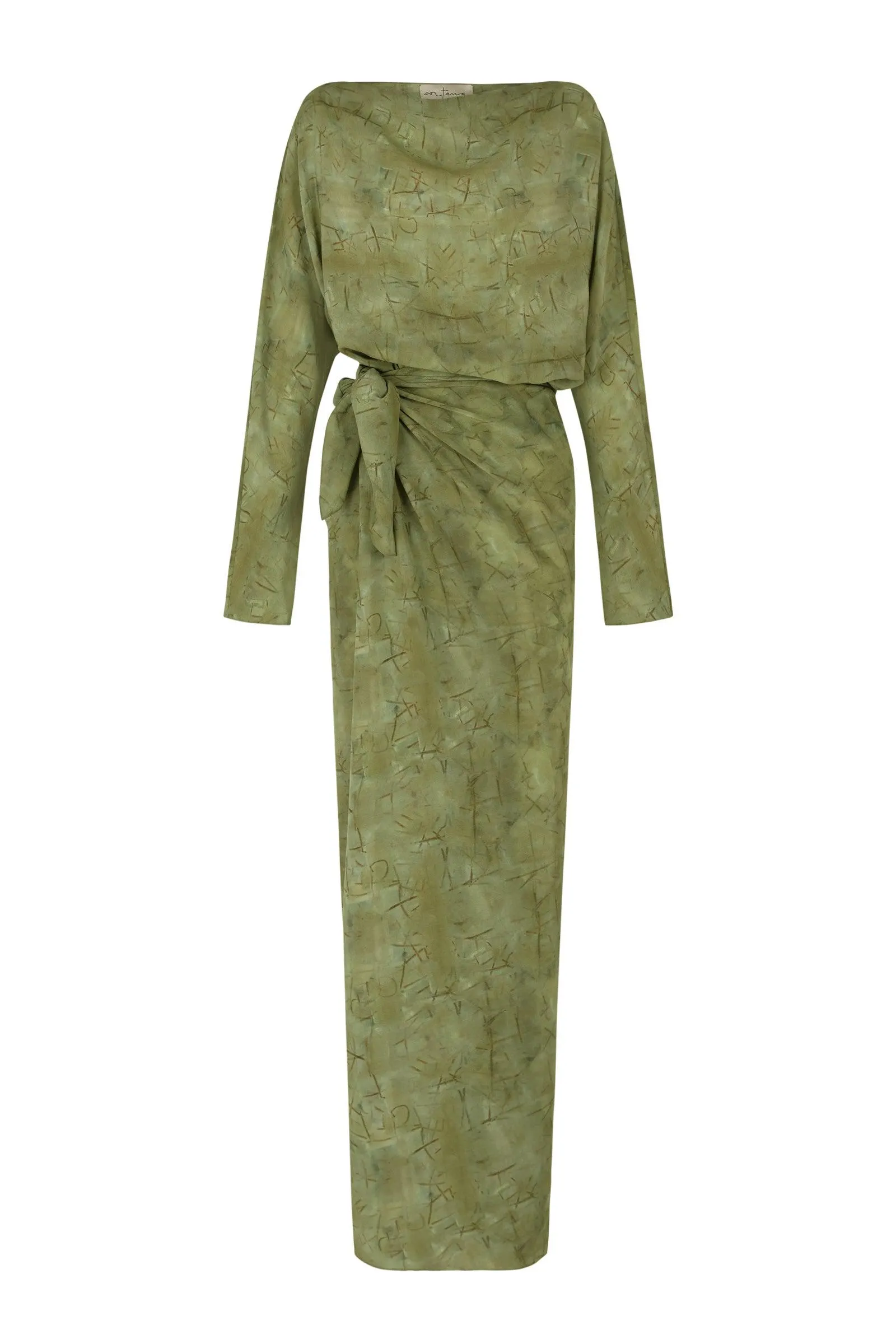 Amina, vestido en seda amantis print