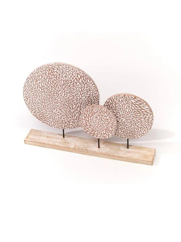 Decoración de mesa de madera de mango - GM