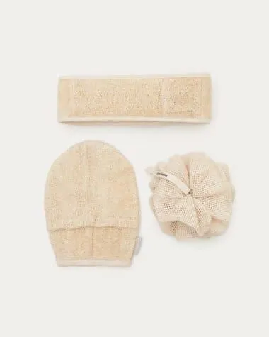 Set Miztli de guante, banda y esponja exfoliante corporal
