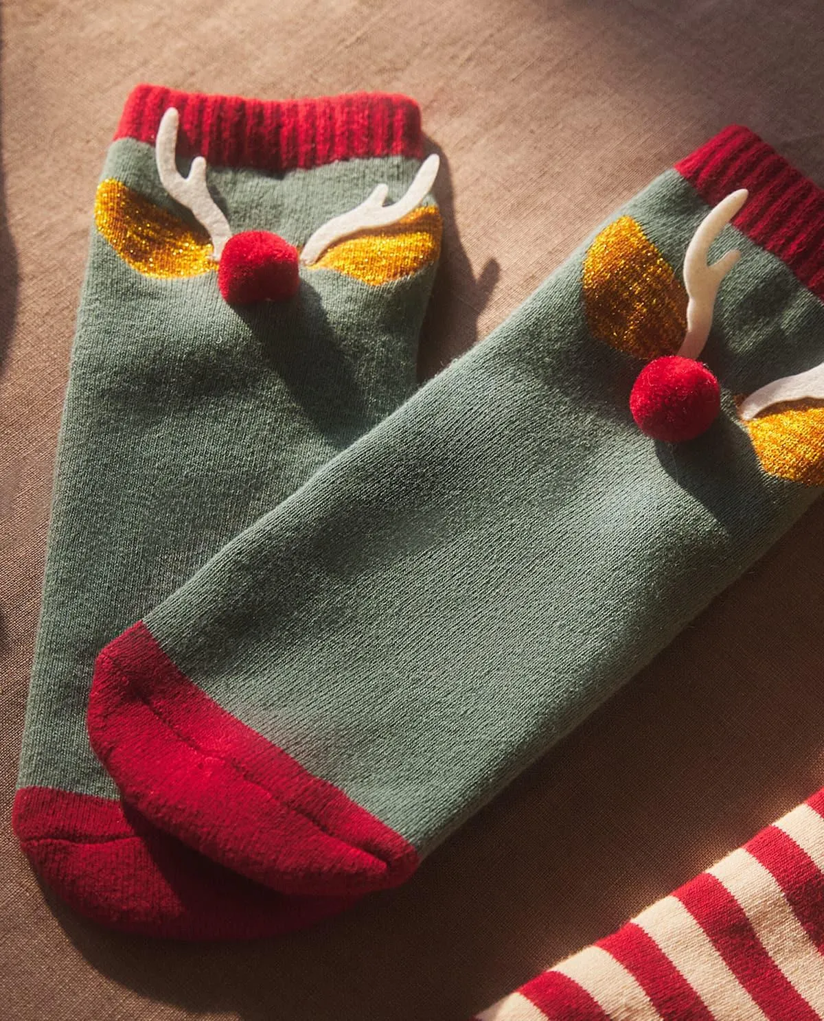 CALCETÍN RENO NAVIDAD