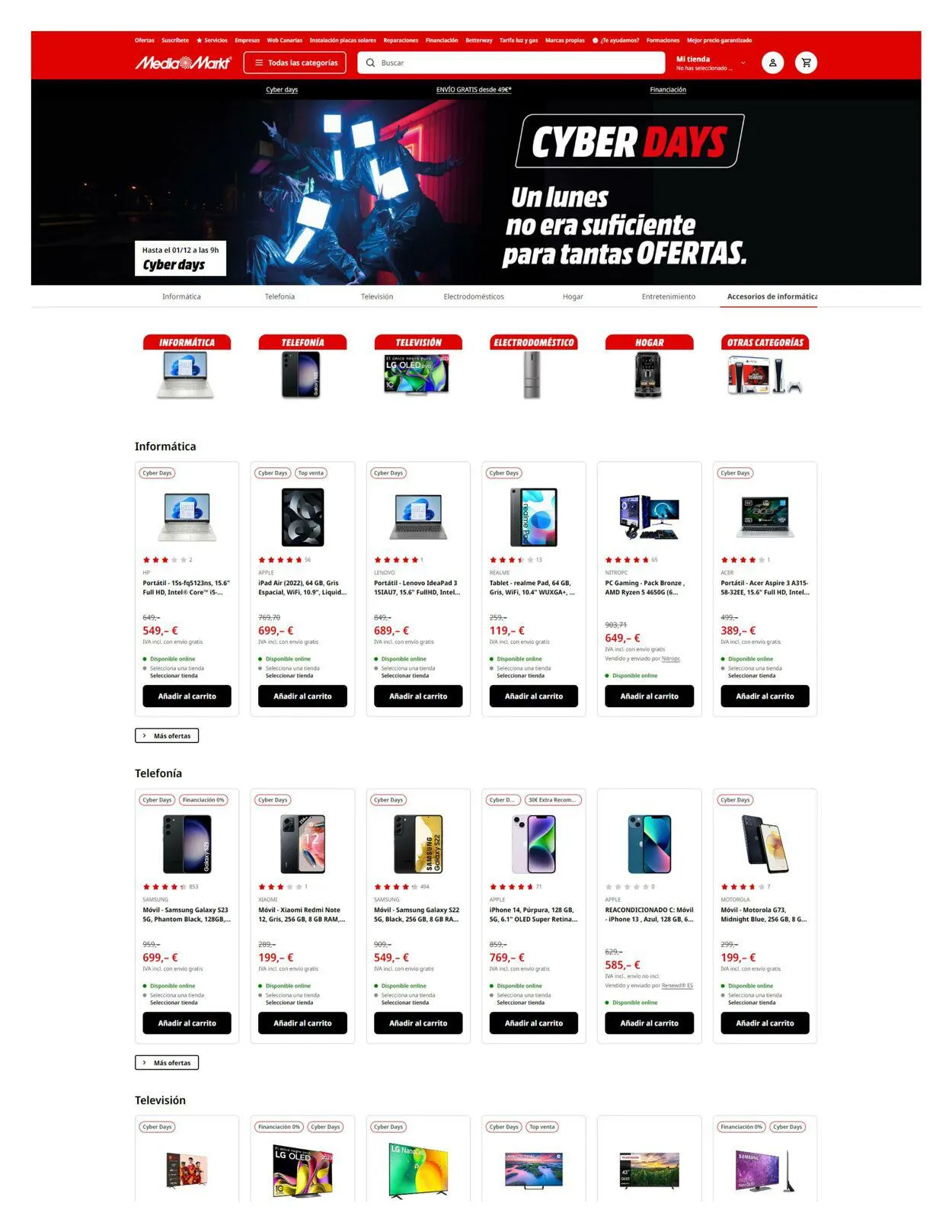 Catálogo de Media Markt Oferta actual 27 de noviembre al 2 de diciembre 2023 - Página 1