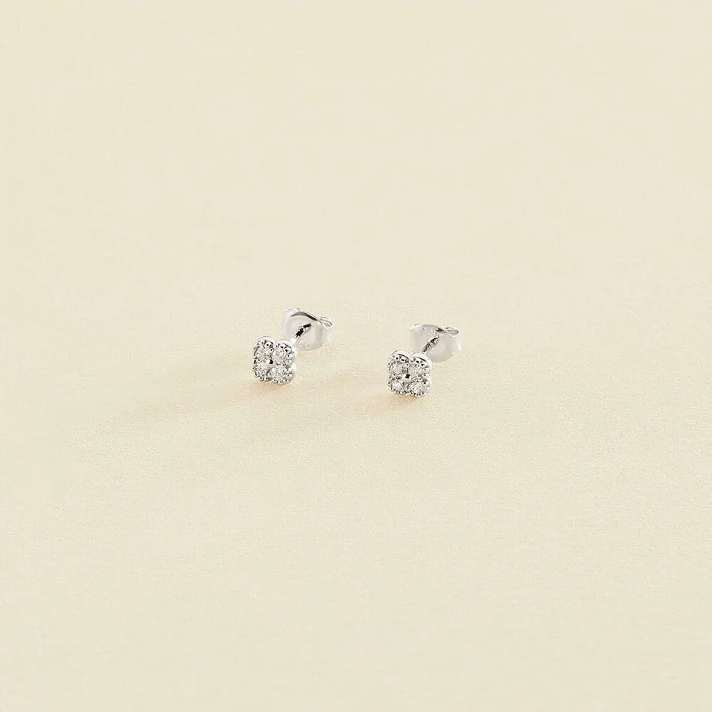 Pendientes cortos BELOVED - Cristal / Plateado