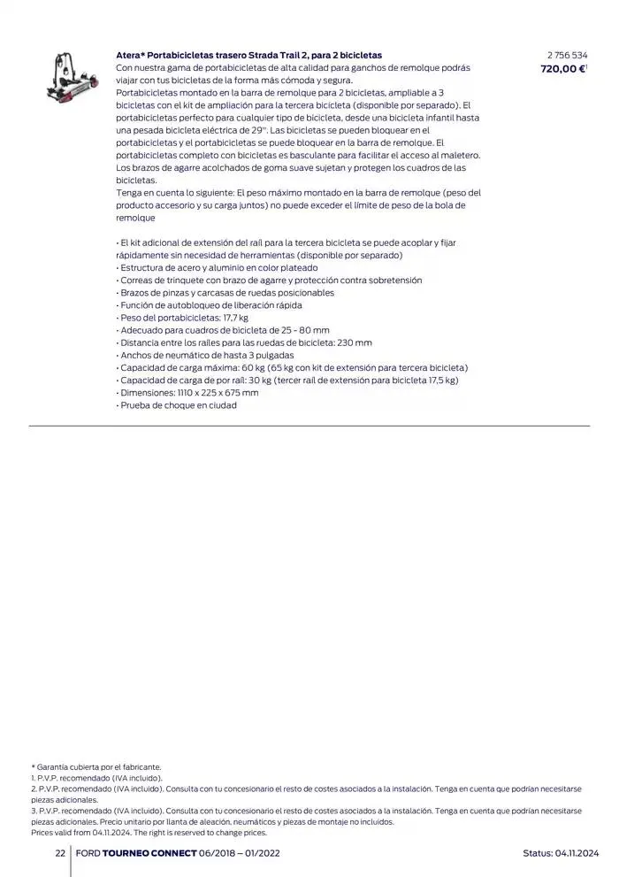 Catálogo de Ford de accesorios Tourneo Connect 13 de noviembre al 13 de noviembre 2025 - Página 22