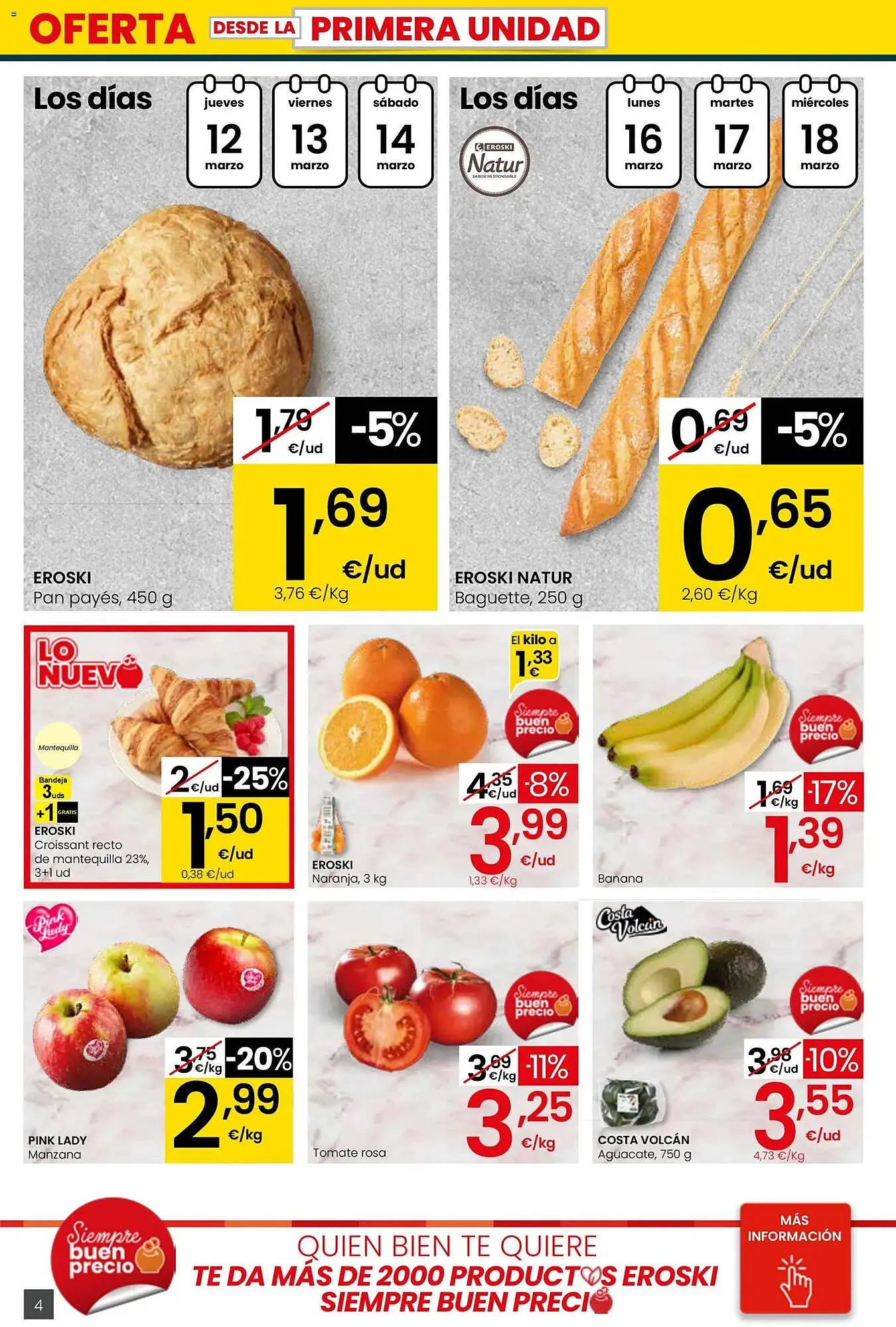Catálogo de Folleto Eroski 12 de marzo al 25 de marzo 2026 - Página 4